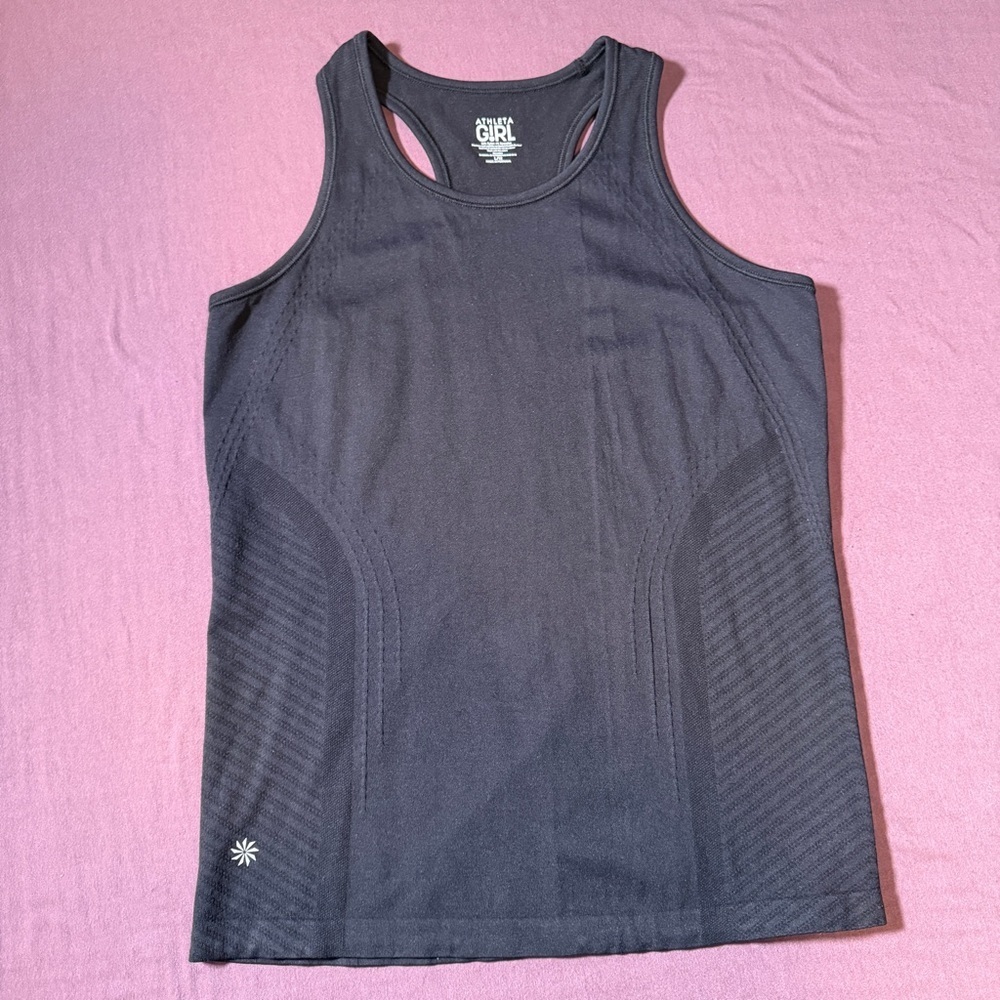 Athleta Girl Power Up Seamless Tank in Black - Size L/12